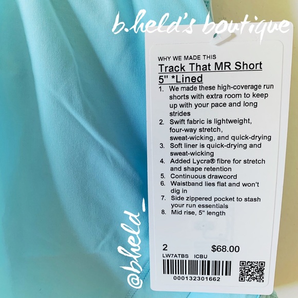 lululemon Track That Mid-Rise Lined Short 5" in Icing Blue Size 2 New NWT - Picture 3 of 12